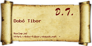 Dobó Tibor névjegykártya